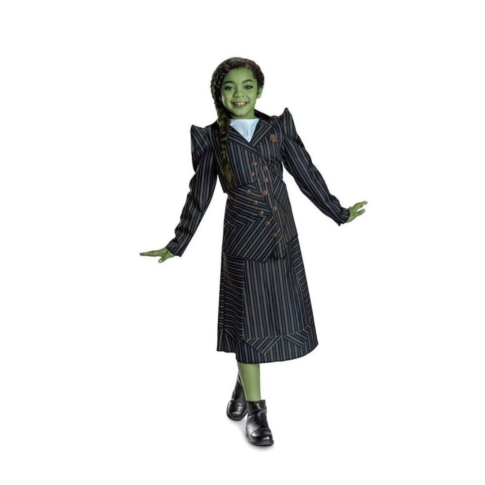 NBCUniversal Girls' Wicked the Musical Elphaba Shiz Classic Costume Dress